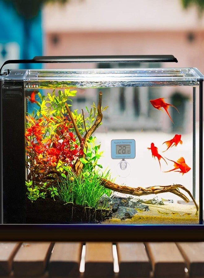 TAIYO PLUSS DISCOVERY® Aquarium Digital Thermometer, Size:(4.7X5.5 cm) (LXH) Digital LCD Aquarium Thermometer with Suction Cup Waterproof Mini Indoor Fish Tank Thermometer - Image 2